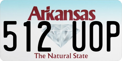 AR license plate 512UOP