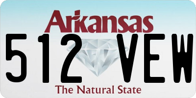 AR license plate 512VEW