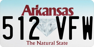 AR license plate 512VFW