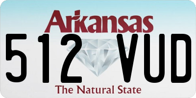 AR license plate 512VUD