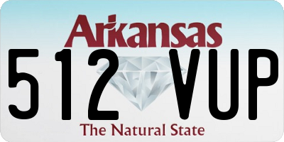 AR license plate 512VUP