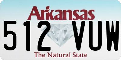 AR license plate 512VUW