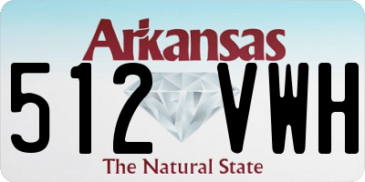 AR license plate 512VWH