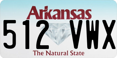 AR license plate 512VWX