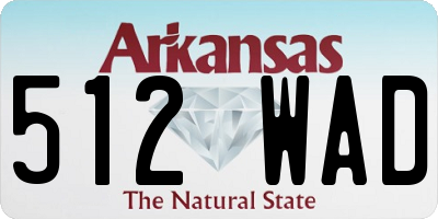 AR license plate 512WAD