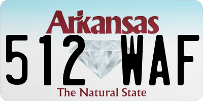 AR license plate 512WAF