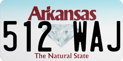 AR license plate 512WAJ
