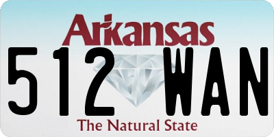 AR license plate 512WAN