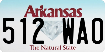 AR license plate 512WAO