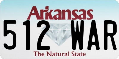 AR license plate 512WAR