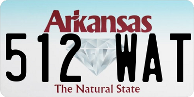 AR license plate 512WAT