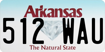 AR license plate 512WAU