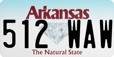 AR license plate 512WAW
