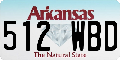 AR license plate 512WBD