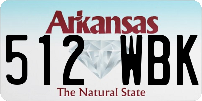 AR license plate 512WBK