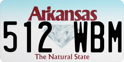 AR license plate 512WBM