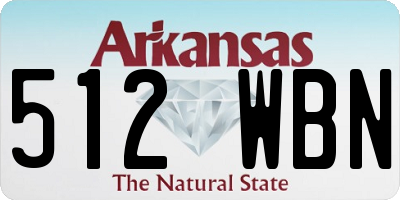 AR license plate 512WBN