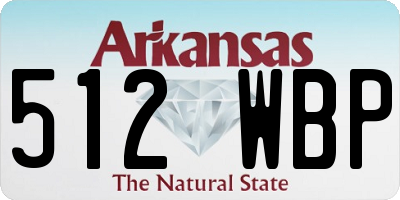 AR license plate 512WBP