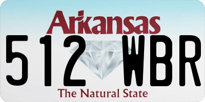 AR license plate 512WBR