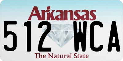 AR license plate 512WCA