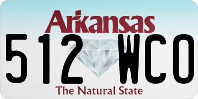 AR license plate 512WCO
