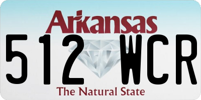AR license plate 512WCR