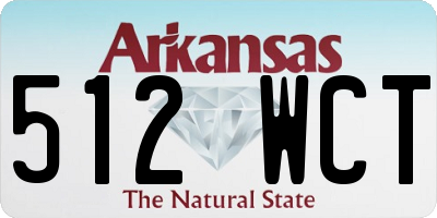 AR license plate 512WCT