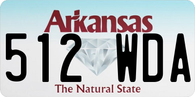 AR license plate 512WDA