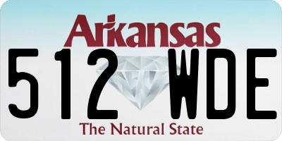 AR license plate 512WDE