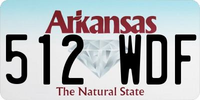 AR license plate 512WDF