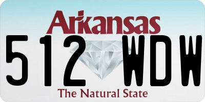 AR license plate 512WDW