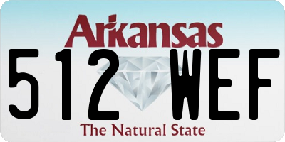 AR license plate 512WEF