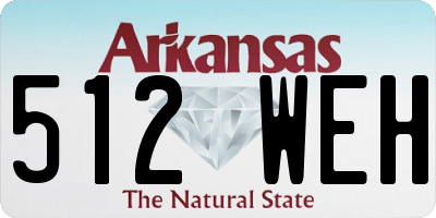 AR license plate 512WEH