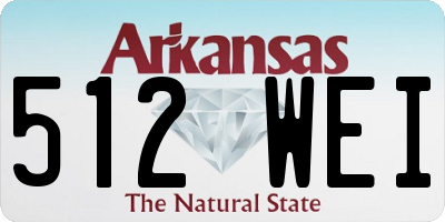 AR license plate 512WEI
