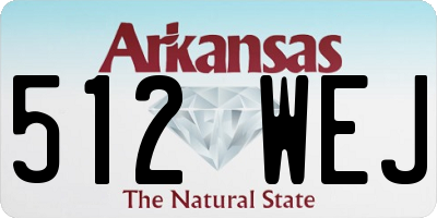 AR license plate 512WEJ