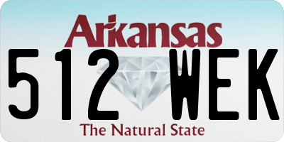 AR license plate 512WEK
