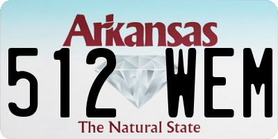 AR license plate 512WEM