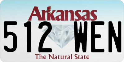 AR license plate 512WEN