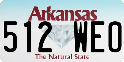 AR license plate 512WEO