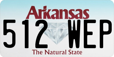AR license plate 512WEP