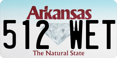 AR license plate 512WET