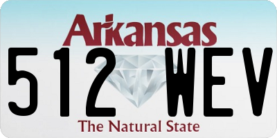 AR license plate 512WEV