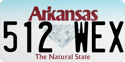 AR license plate 512WEX