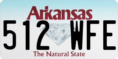AR license plate 512WFE