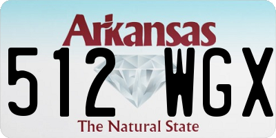 AR license plate 512WGX