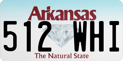 AR license plate 512WHI