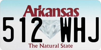 AR license plate 512WHJ