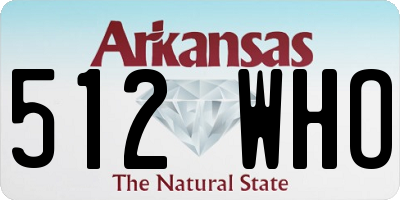AR license plate 512WHO