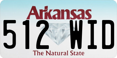 AR license plate 512WID