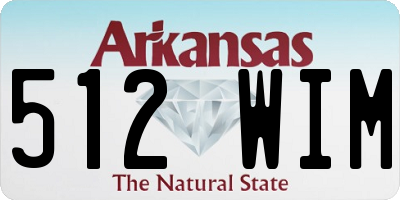 AR license plate 512WIM